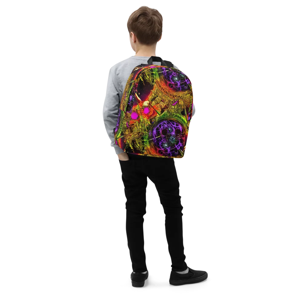 Neon Glyphworks on Minimalist Backpack — Right Front