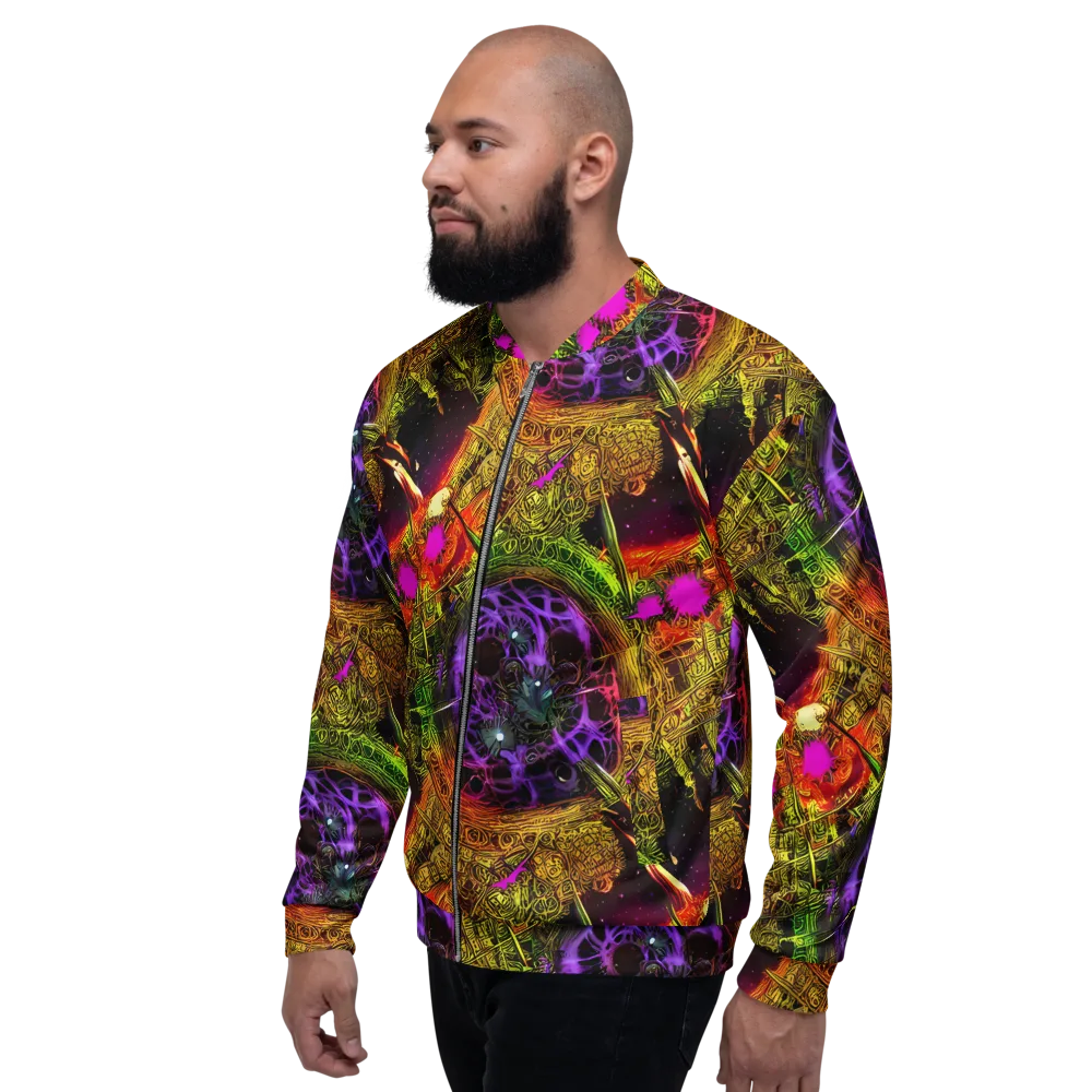 Neon Glyphworks on Bomber Jacket — Left