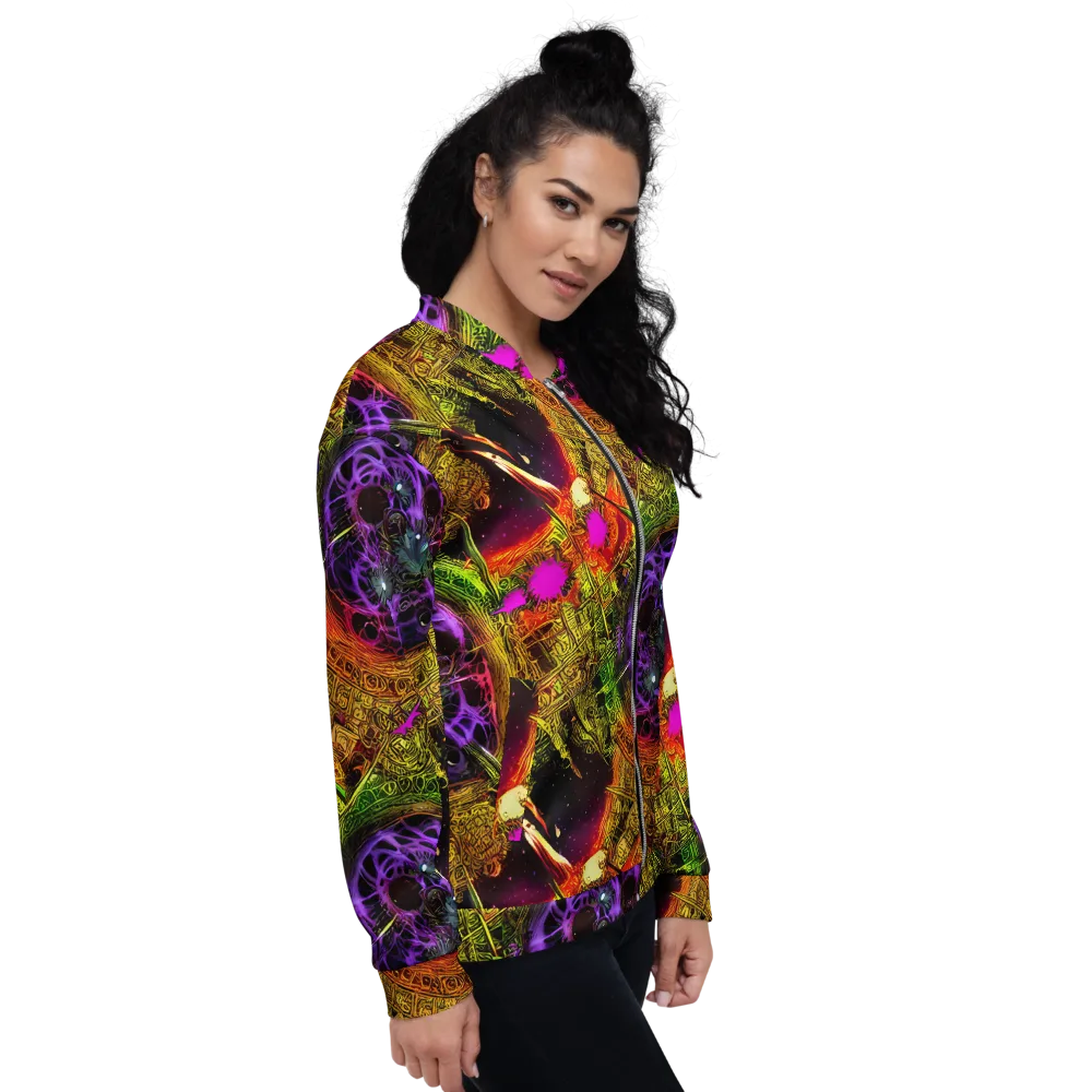 Neon Glyphworks on Bomber Jacket — Right