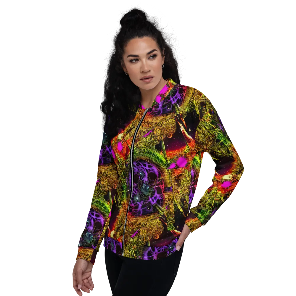 Neon Glyphworks on Bomber Jacket — Left