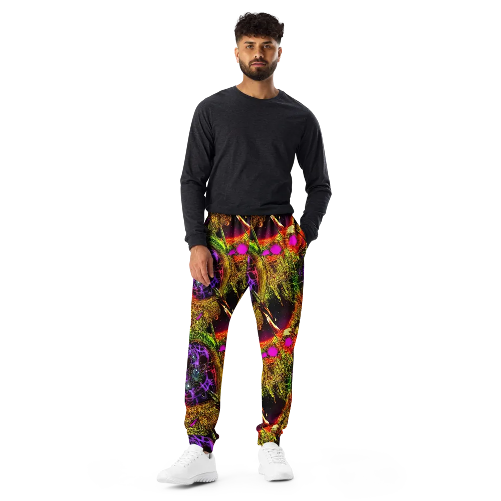 Neon Glyphworks on Men's Joggers — Front