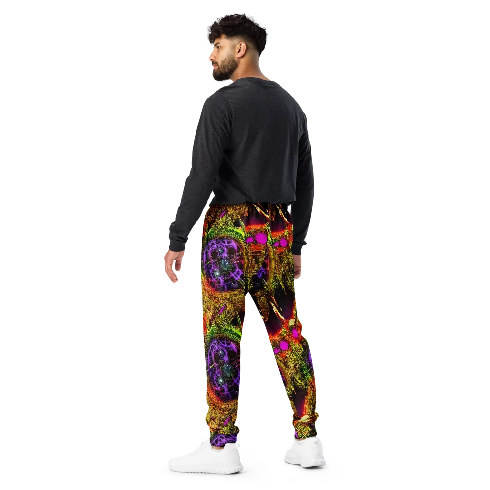 Neon Glyphworks on Men's Joggers — Back