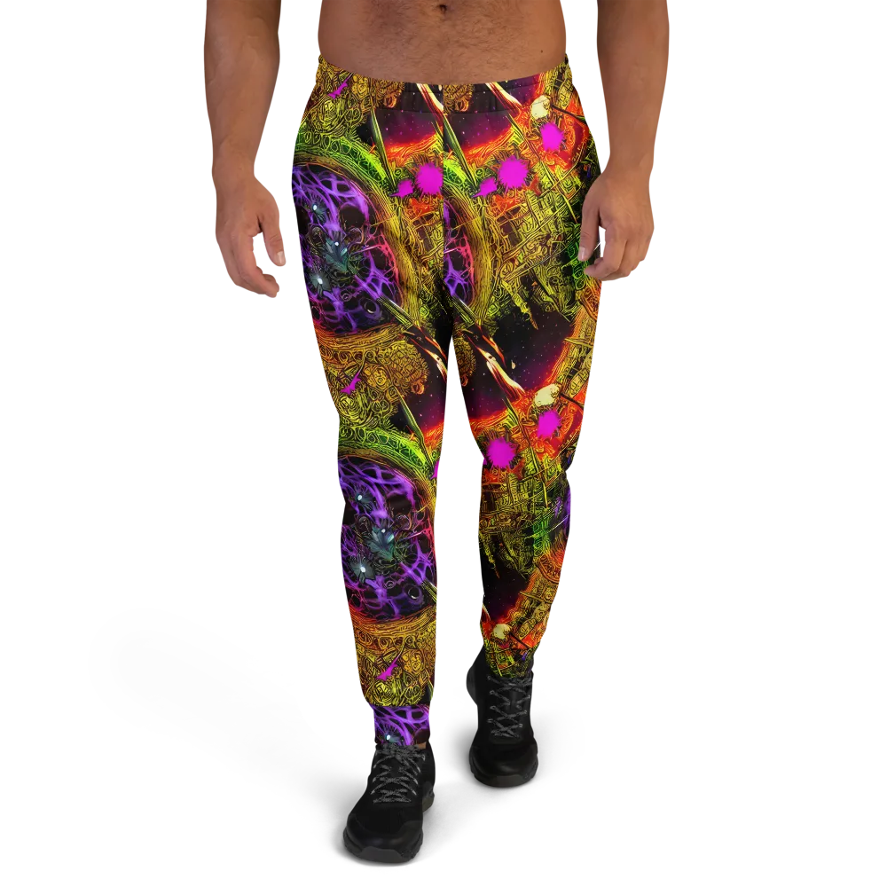 Neon Glyphworks on Men's Joggers — Front