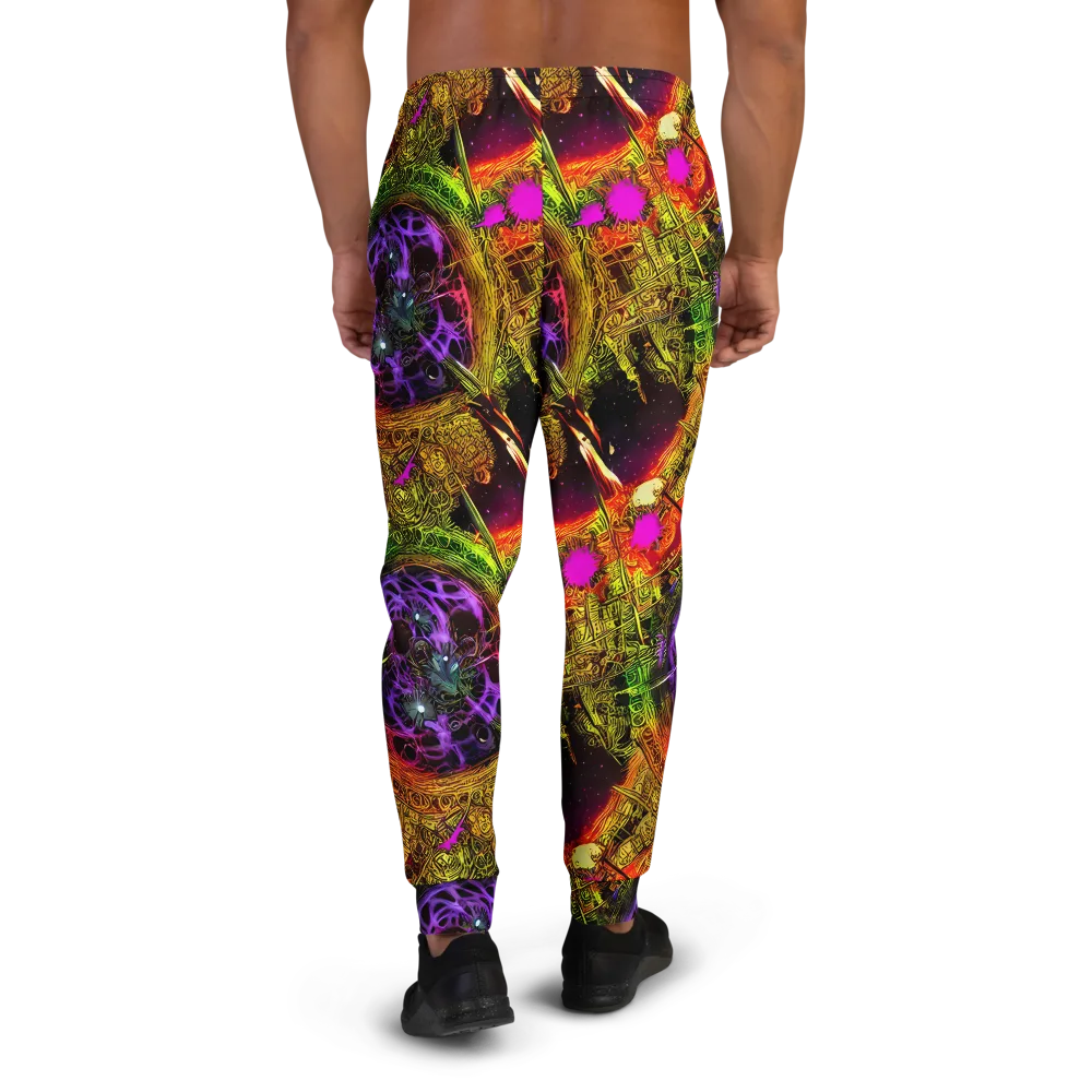 Neon Glyphworks on Men's Joggers — Back