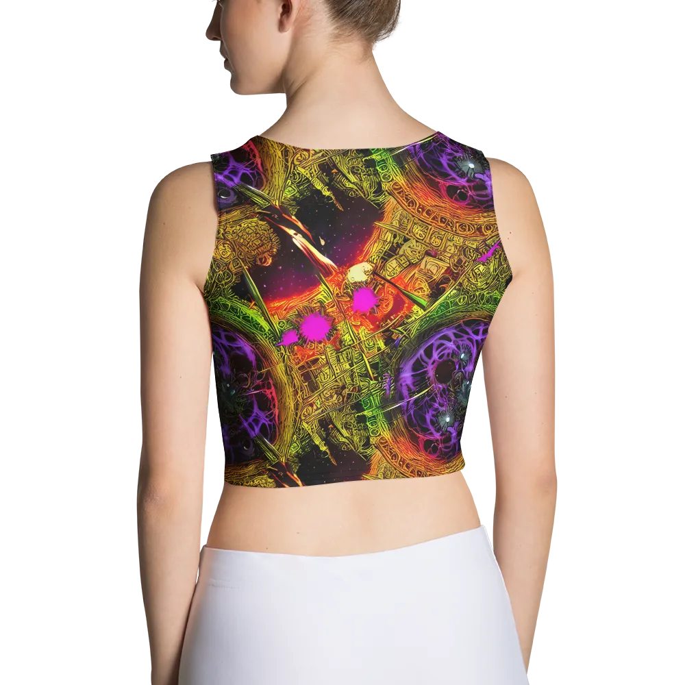 Neon Glyphworks on Crop Top — Back