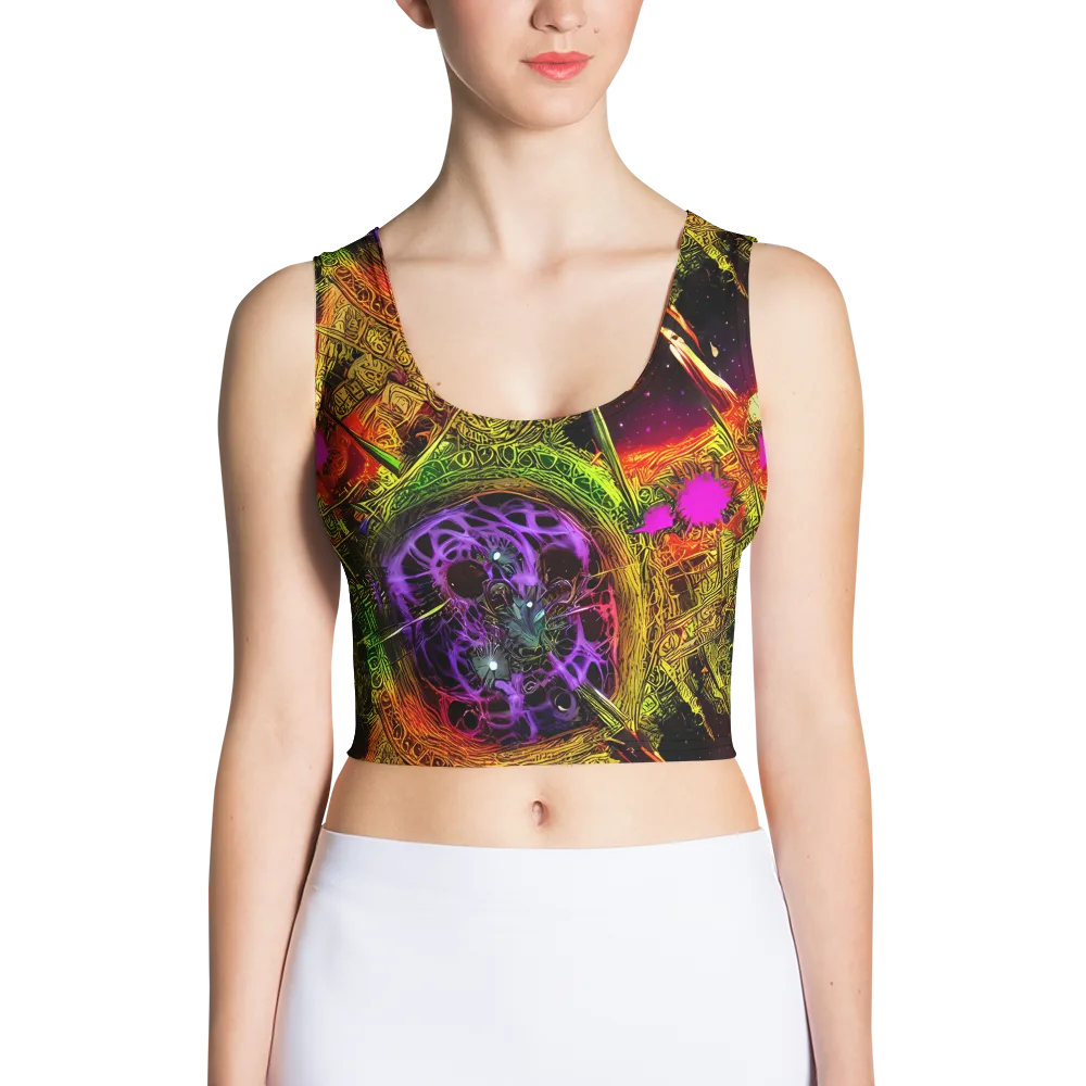 Neon Glyphworks on Crop Top — Front