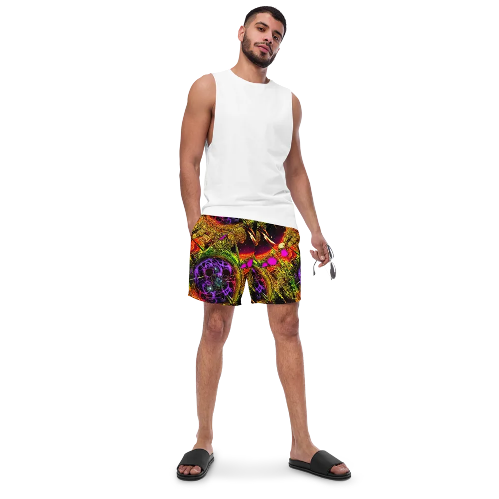 Neon Glyphworks on Swim Trunks — Front