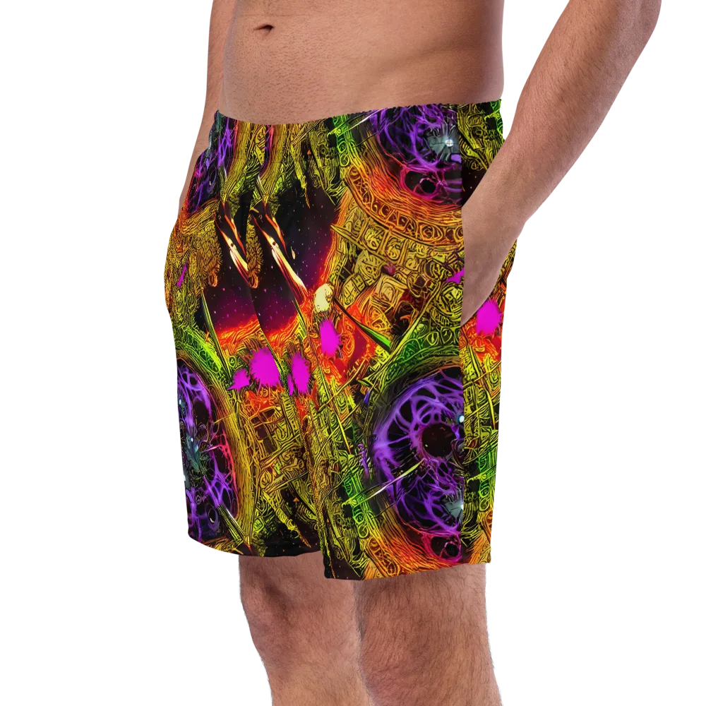 Neon Glyphworks on Swim Trunks — Left Front