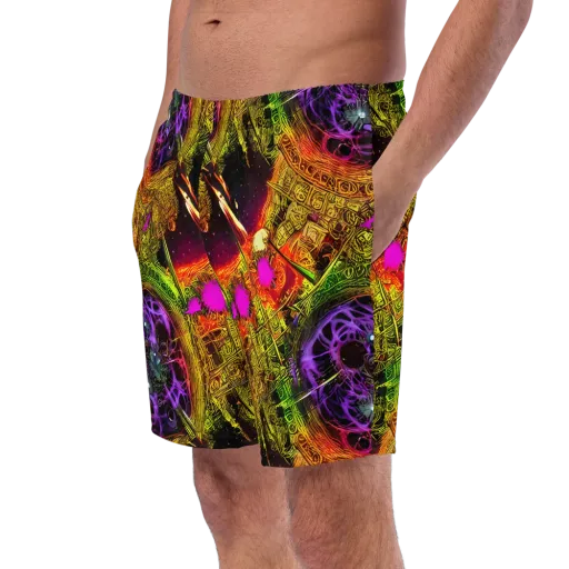 Neon Glyphworks on a Swim Trunks