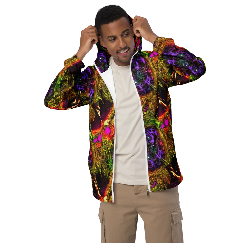 Neon Glyphworks on Men's Windbreaker — Front