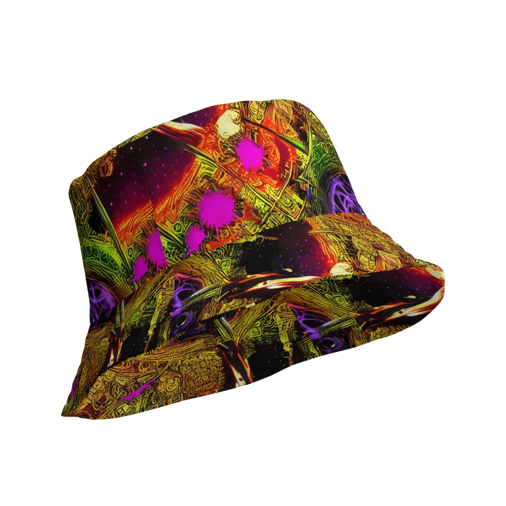 Neon Glyphworks on Reversible Bucket Hat — Product details Outside