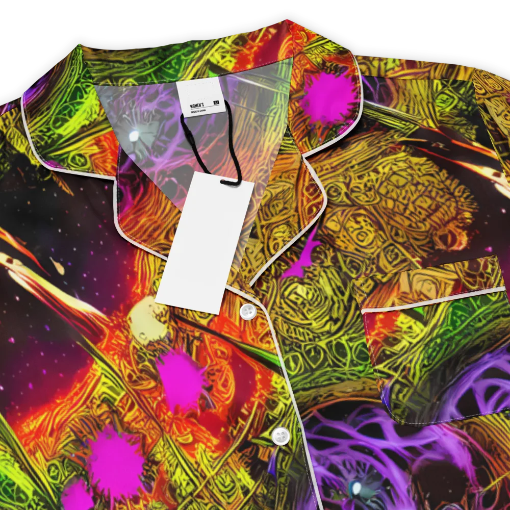 Neon Glyphworks on Women's Short Sleeve Pajama Top — Product details