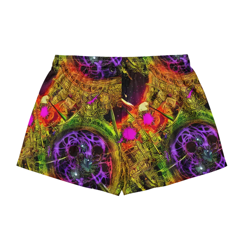 Neon Glyphworks on Women's Pajama Shorts — Back