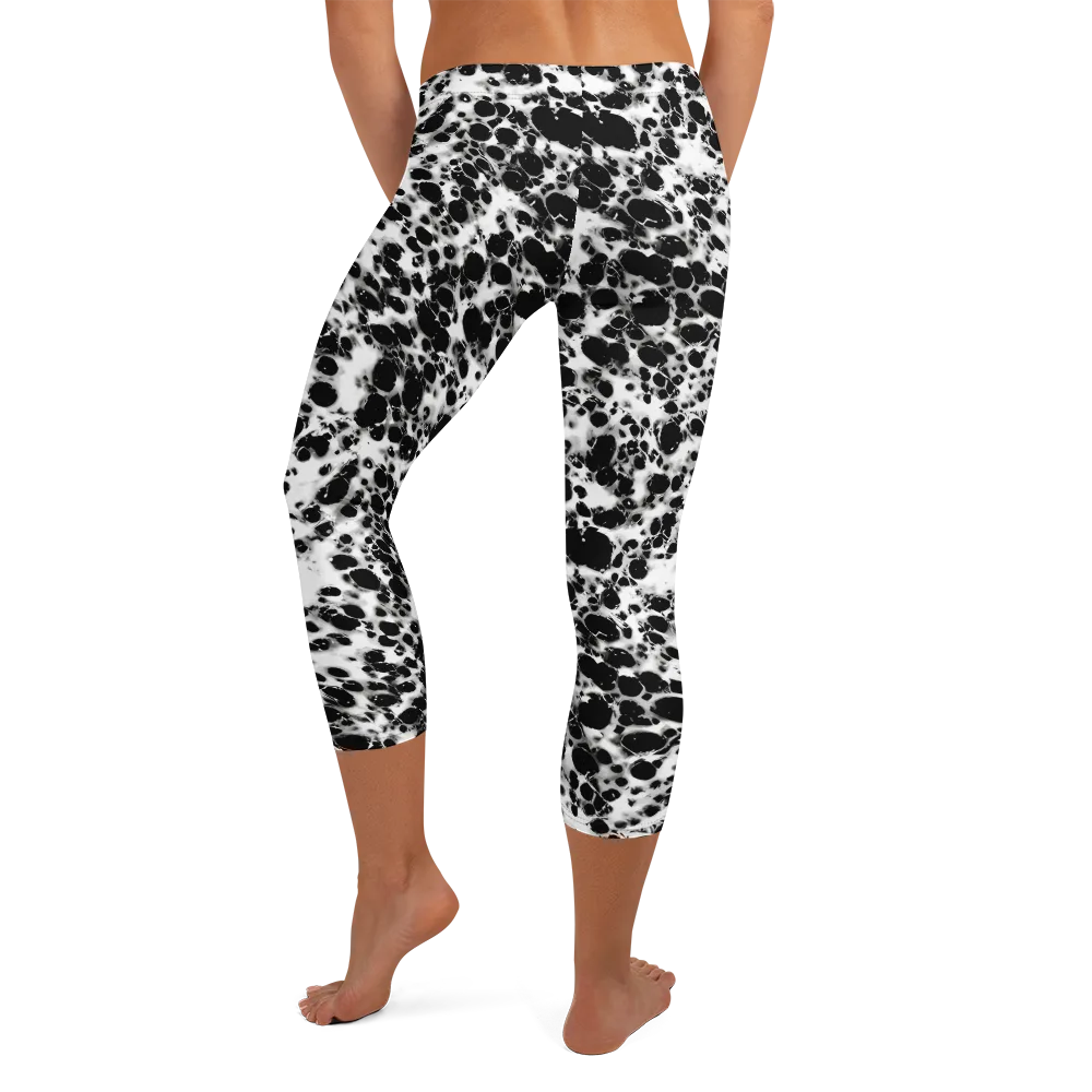 Obsidian Foam on Capri Leggings — Back