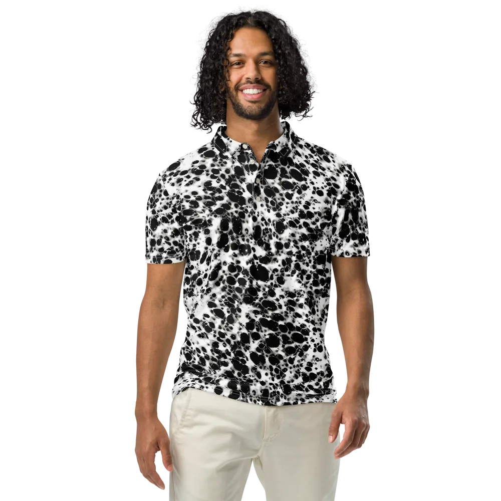 Obsidian Foam on Men's Slim Fit Polo Shirt — Front