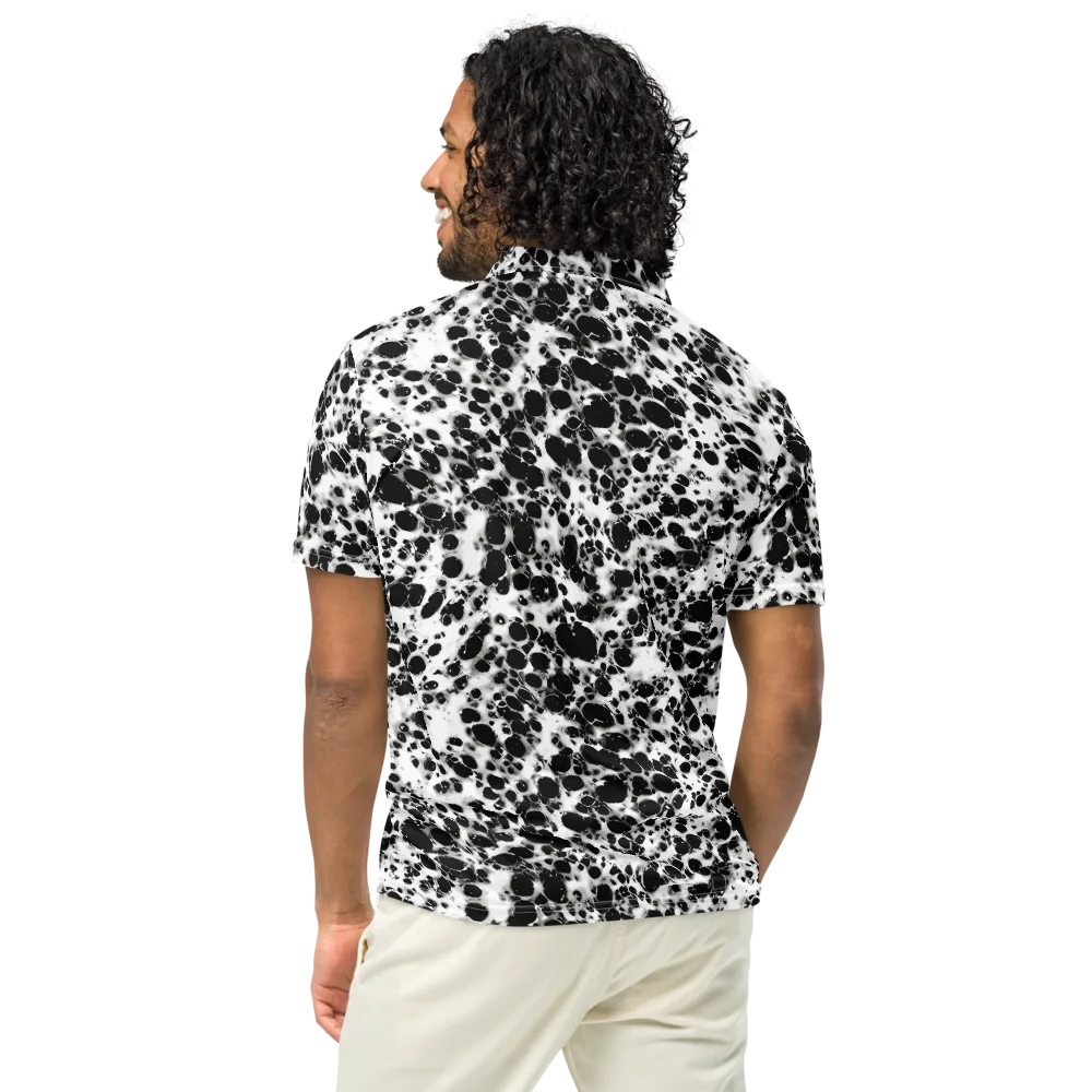 Obsidian Foam on Men's Slim Fit Polo Shirt — Back