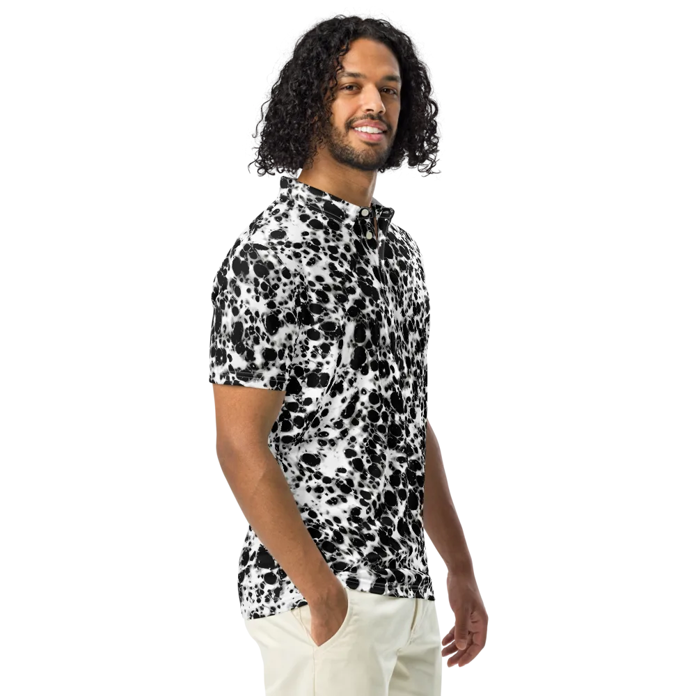 Obsidian Foam on Men's Slim Fit Polo Shirt — Right Front