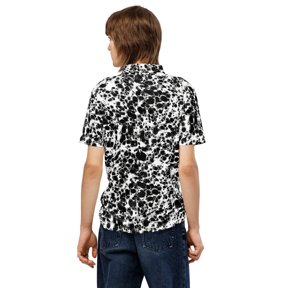 Obsidian Foam on Men's Slim Fit Polo Shirt — Back