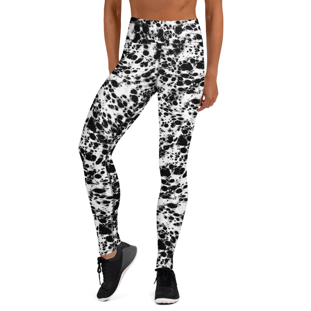 Obsidian Foam on Yoga Leggings — Front