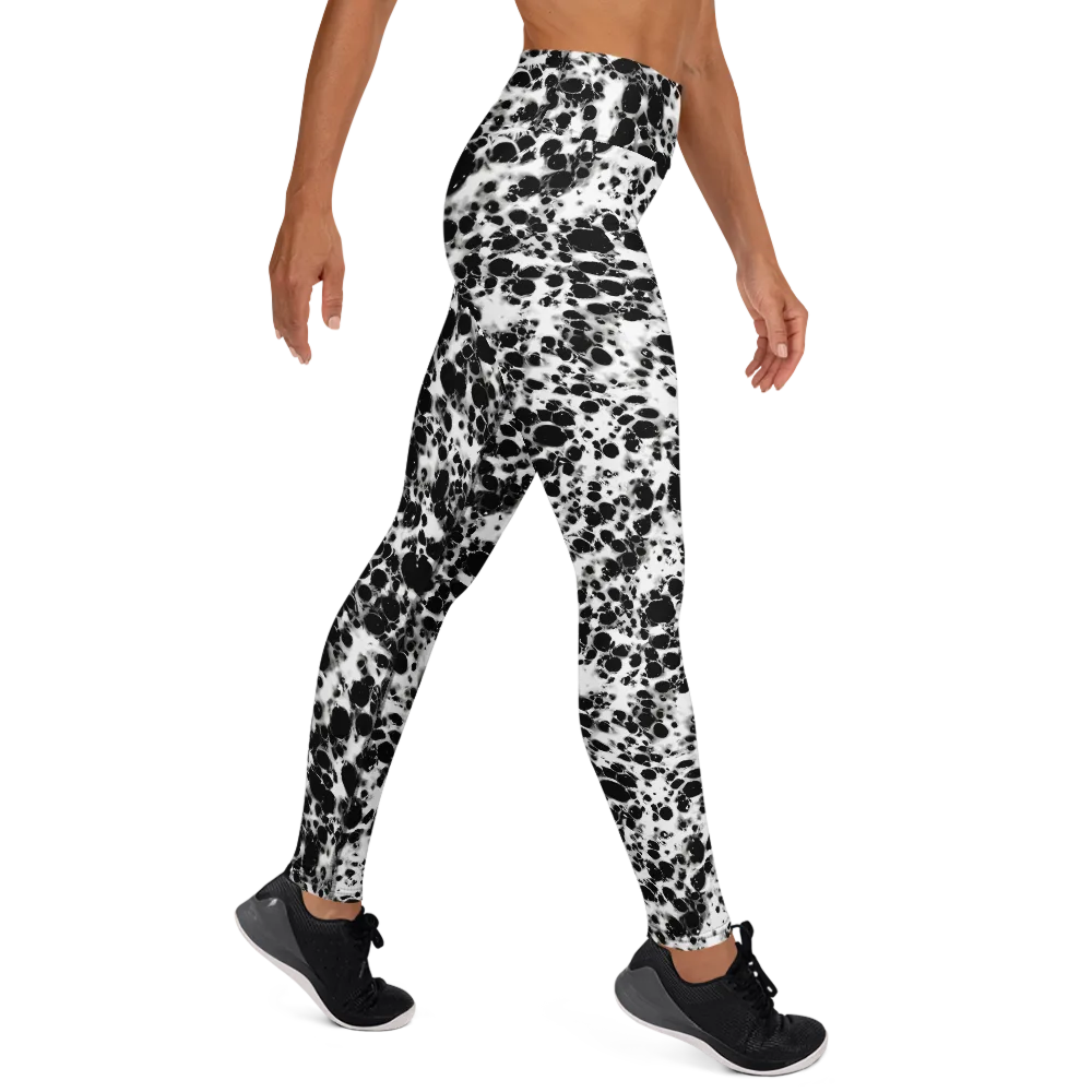 Obsidian Foam on Yoga Leggings — Right