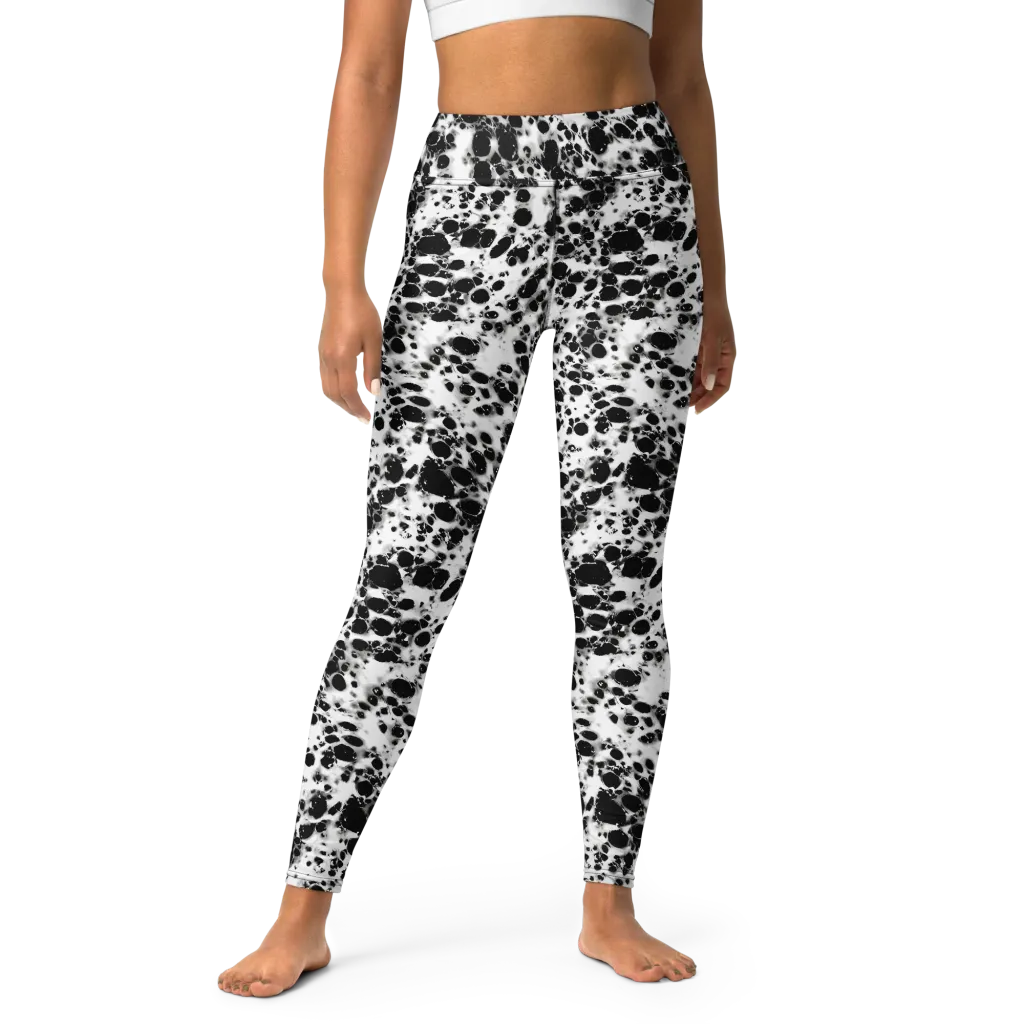 Obsidian Foam on Yoga Leggings — Front