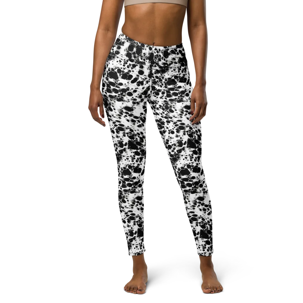 Obsidian Foam on Yoga Leggings — Front