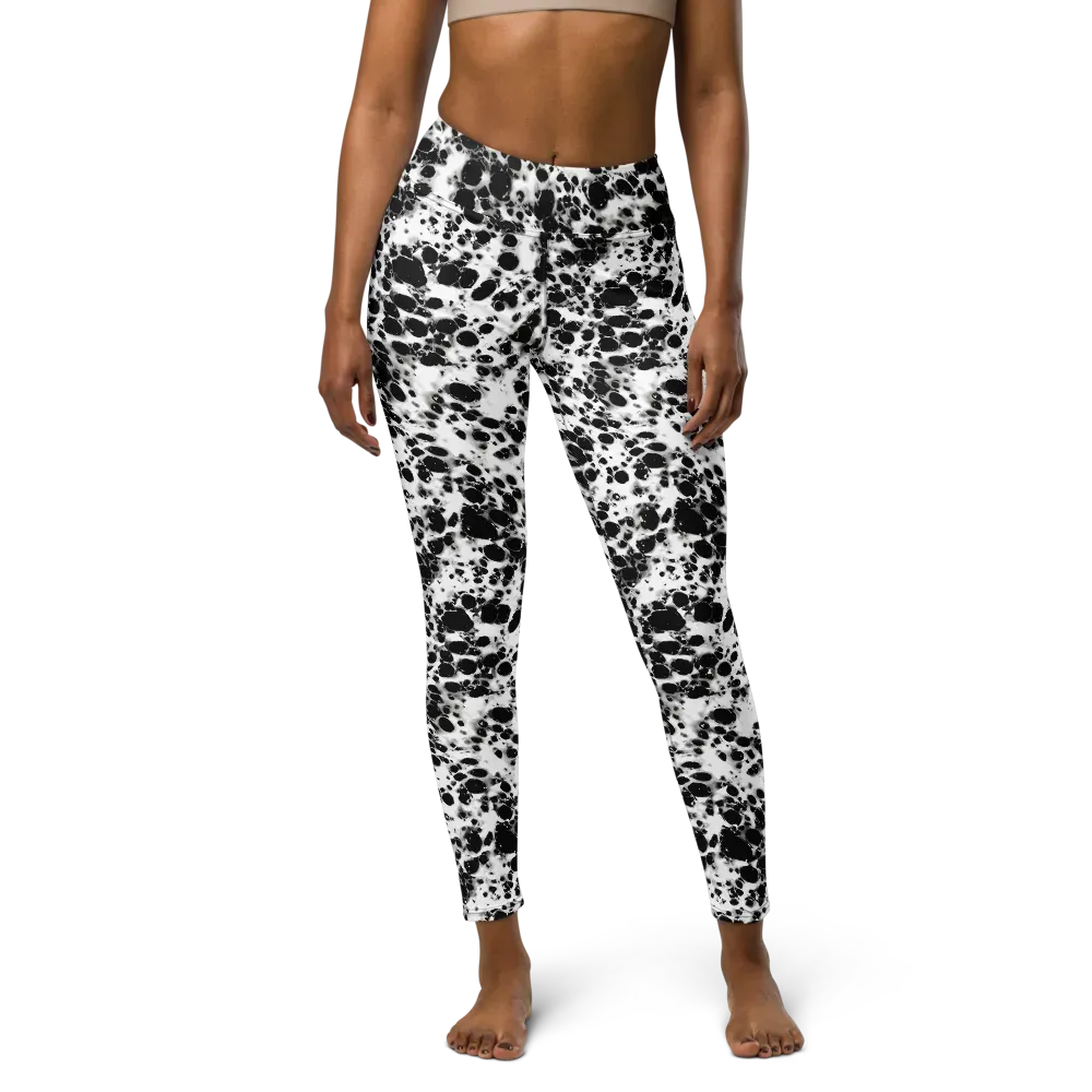 Obsidian Foam on Yoga Leggings — Front