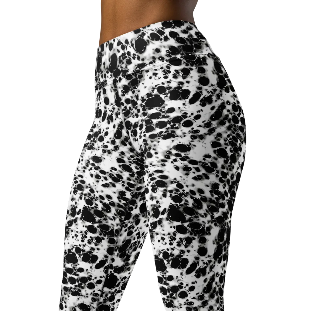 Obsidian Foam on Yoga Leggings — Left Front