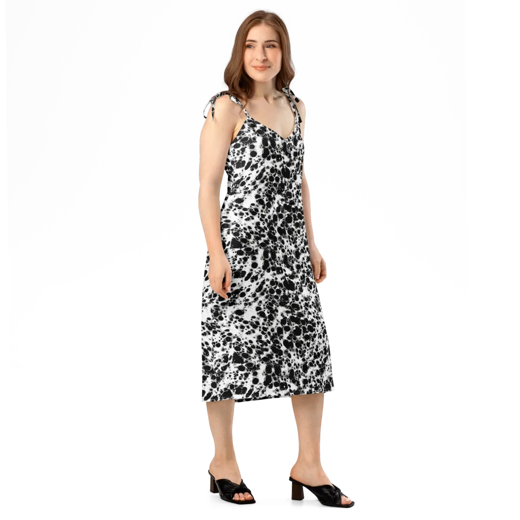 Obsidian Foam on Slip Dress — Right Front