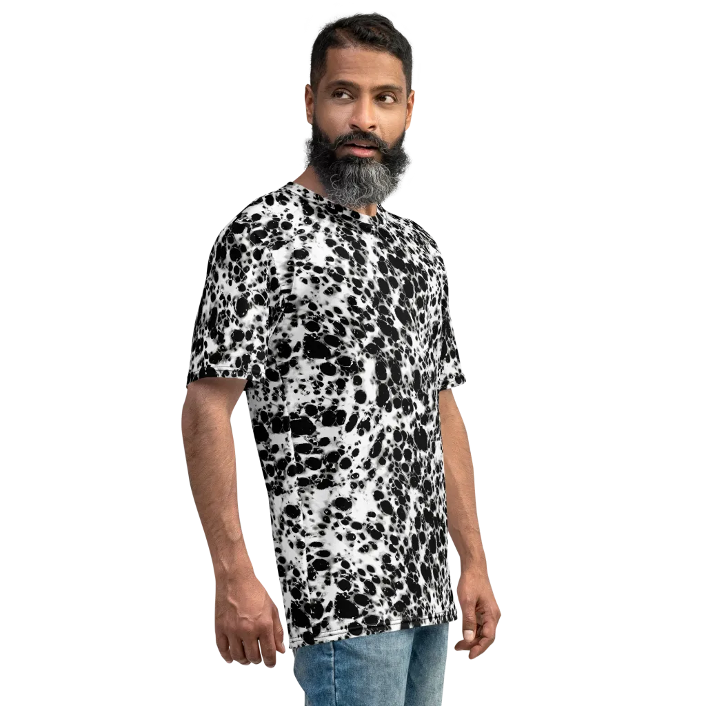 Obsidian Foam on Men's Crew Neck T-Shirt — Right
