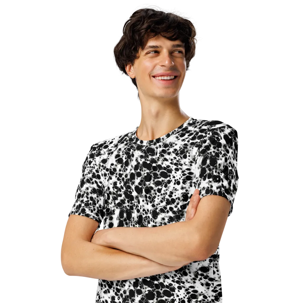Obsidian Foam on Men's Crew Neck T-Shirt — Left Front