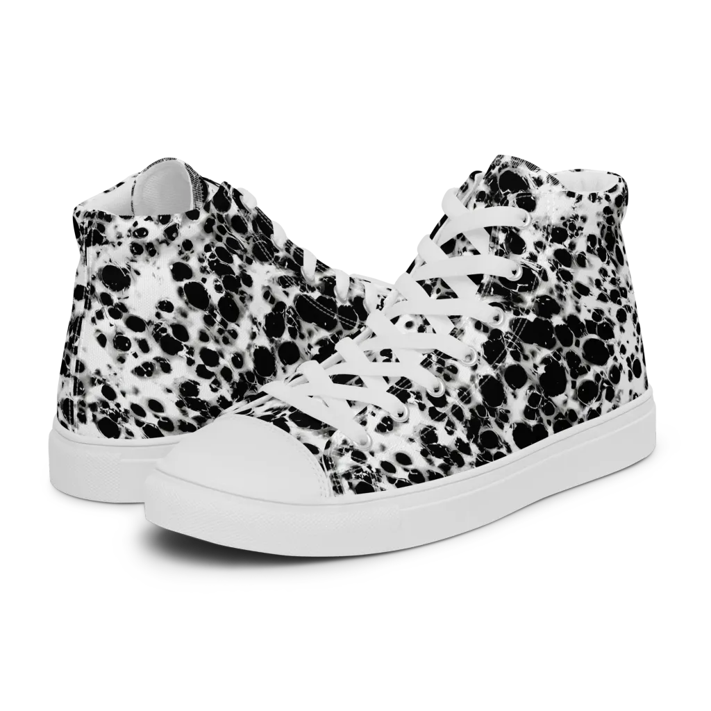 Obsidian Foam on Men's High Top Canvas Shoes — Left