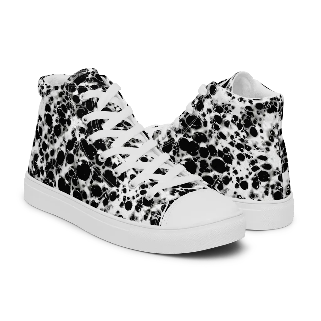 Obsidian Foam on Men's High Top Canvas Shoes — Right