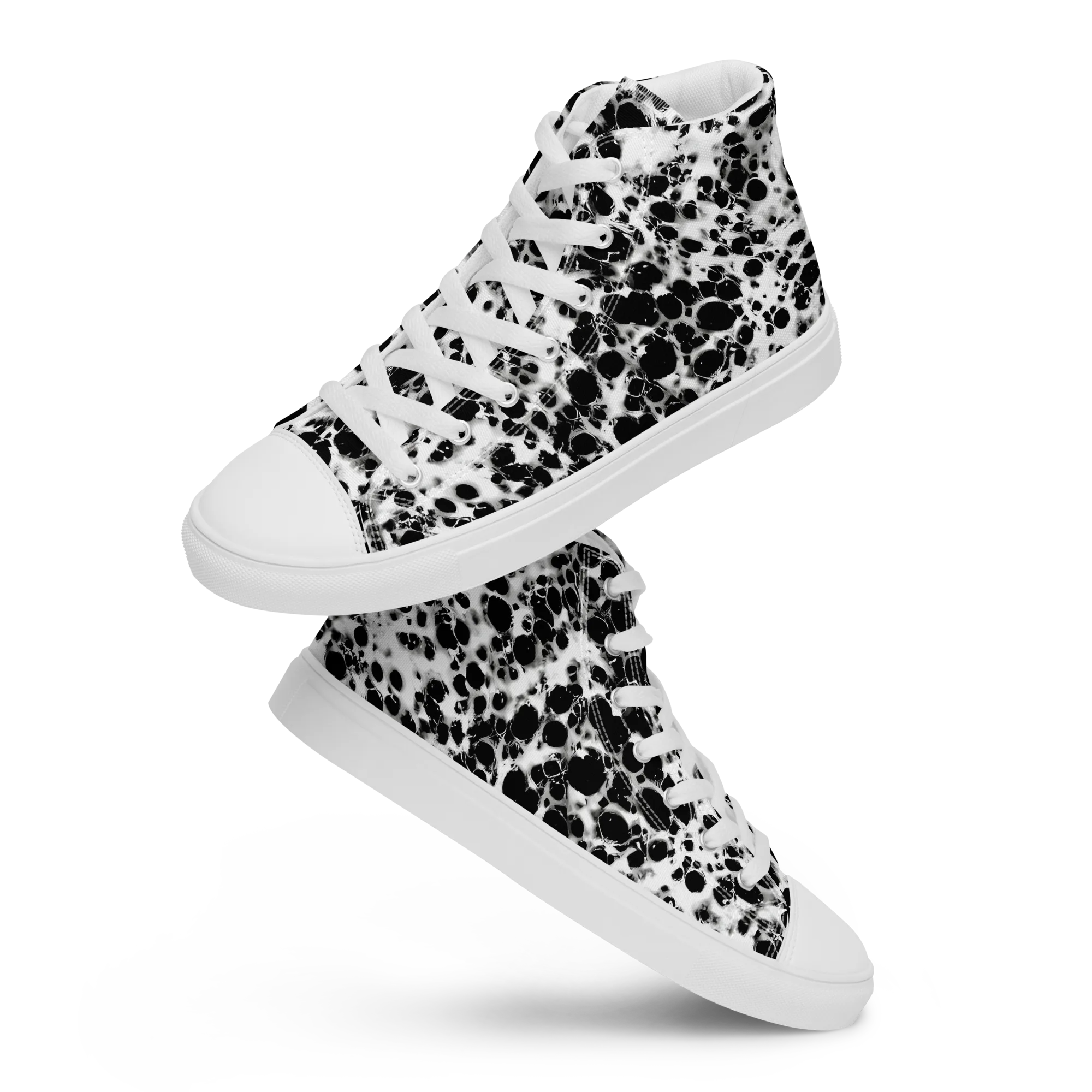 Obsidian Foam on Men's High Top Canvas Shoes — Front