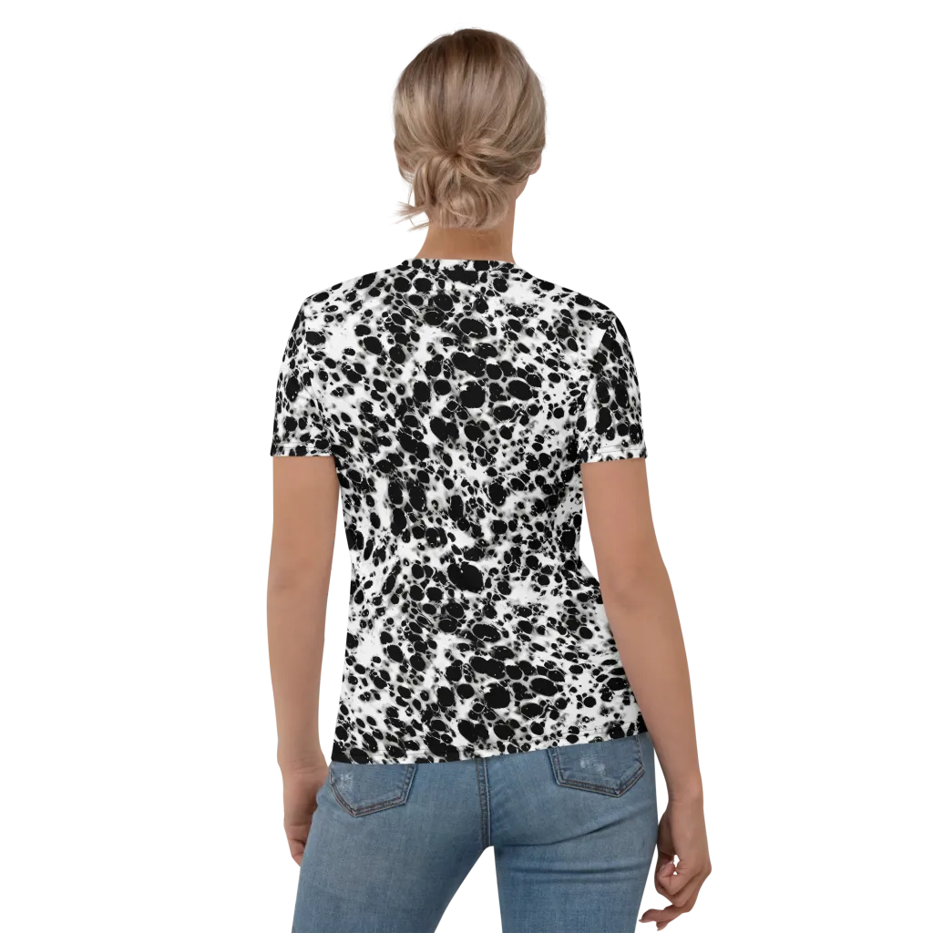 Obsidian Foam on Women's Crew Neck T-Shirt — Back