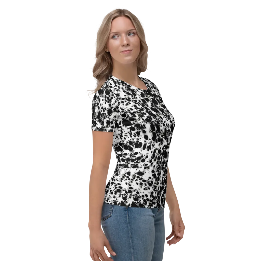 Obsidian Foam on Women's Crew Neck T-Shirt — Right