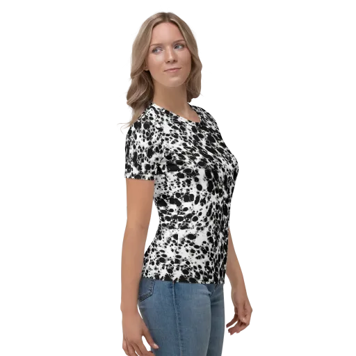 Obsidian Foam on a Women's Crew Neck T-Shirt