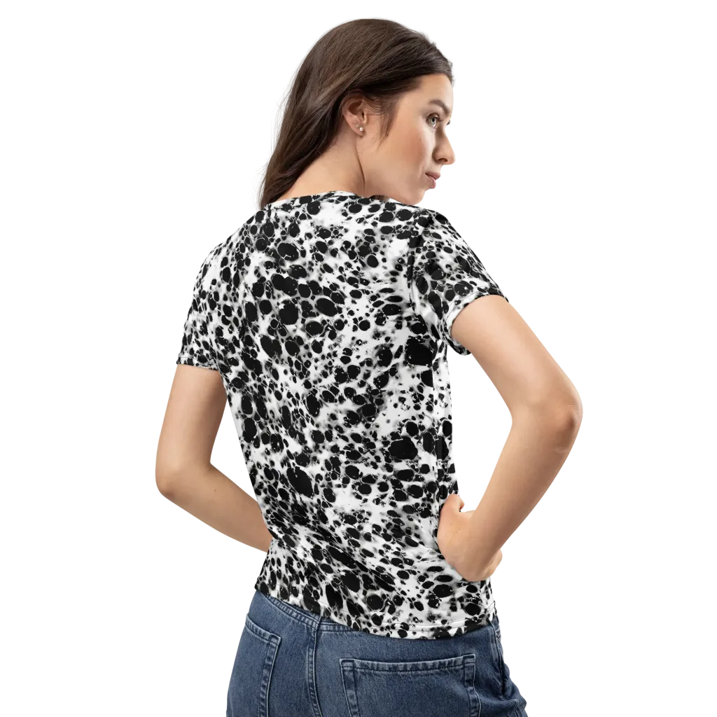 Obsidian Foam on Women's Crew Neck T-Shirt — Back