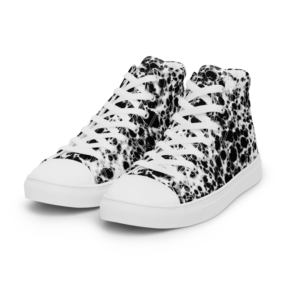 Obsidian Foam on Women's High Top Canvas Shoes — Left Front
