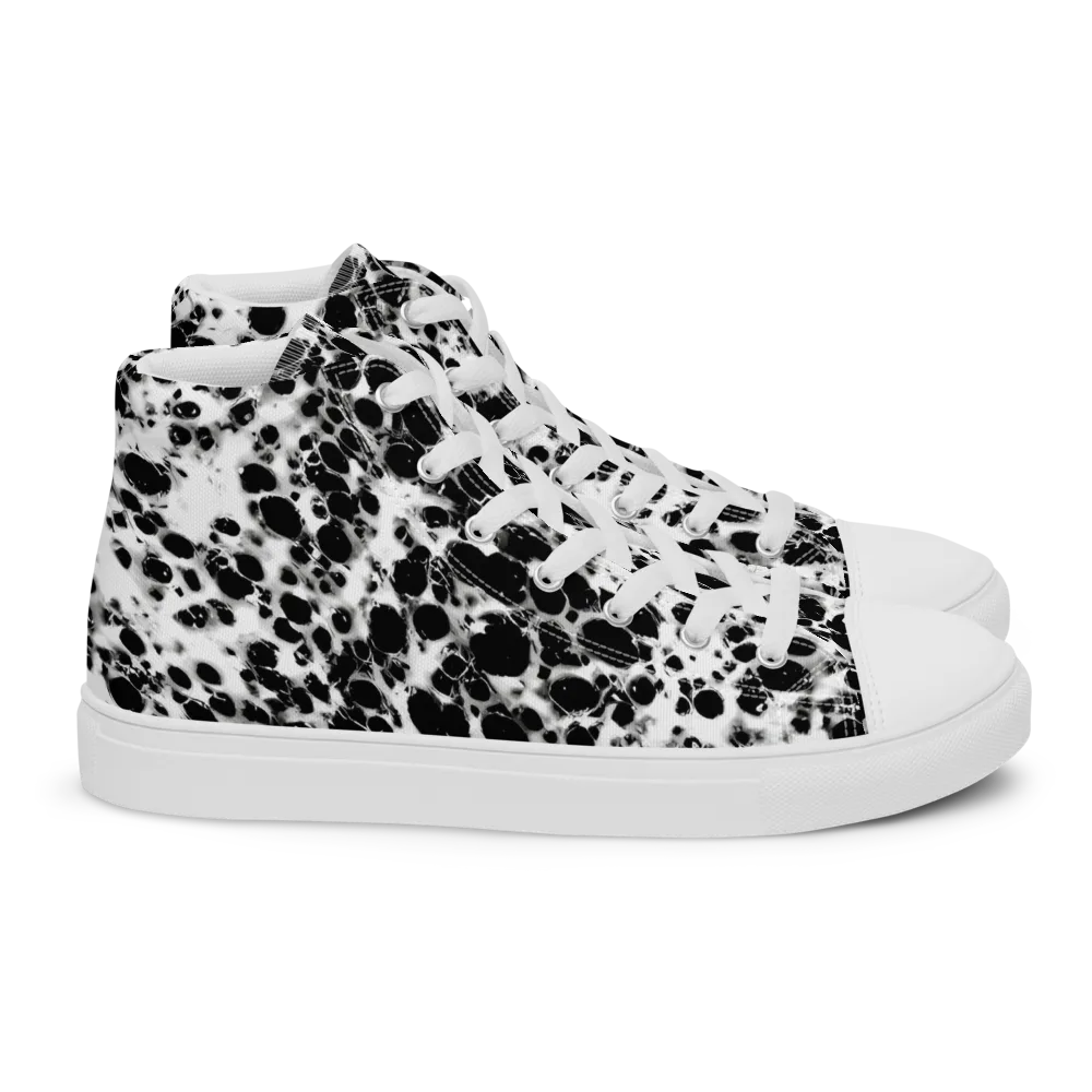 Obsidian Foam on Women's High Top Canvas Shoes — Right