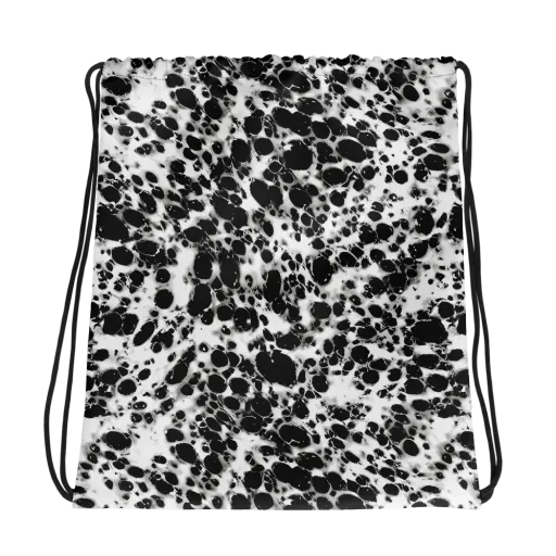 Obsidian Foam on a Drawstring Bag