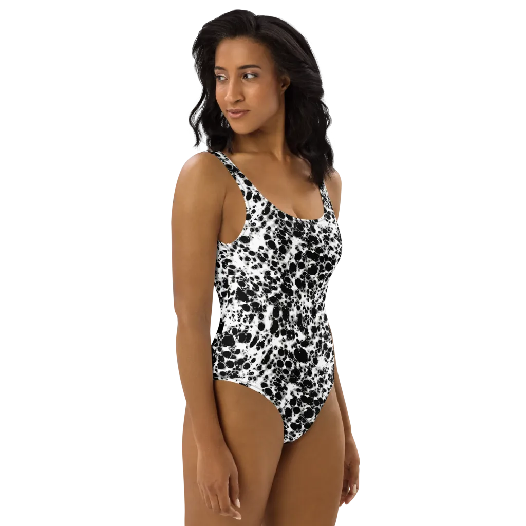 Obsidian Foam on One-Piece Swimsuit — Right