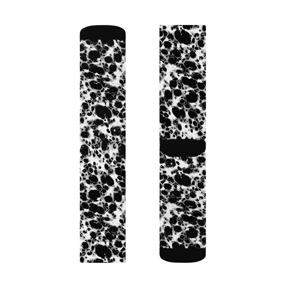 Obsidian Foam on Socks — Left Sock
