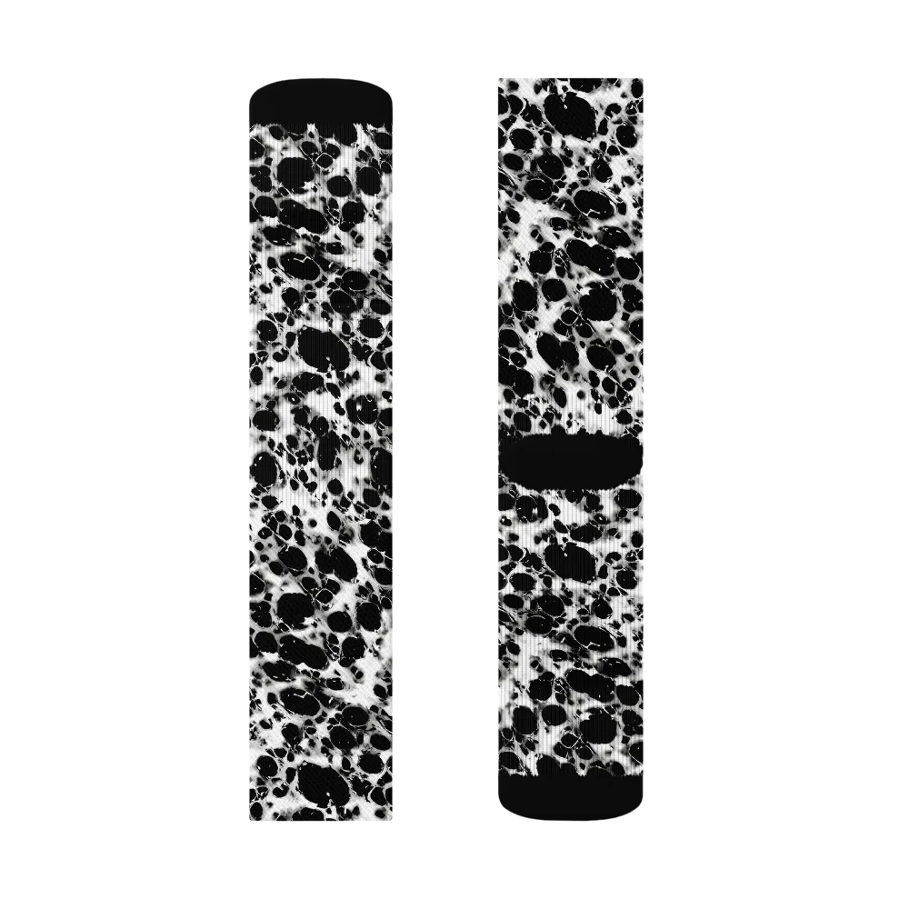 Obsidian Foam on Socks — Right Sock