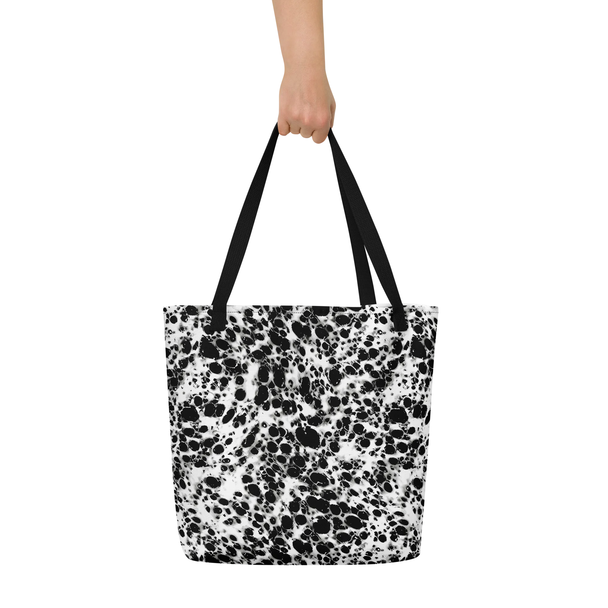Obsidian Foam on Large Tote Bag W/ Pocket — Front