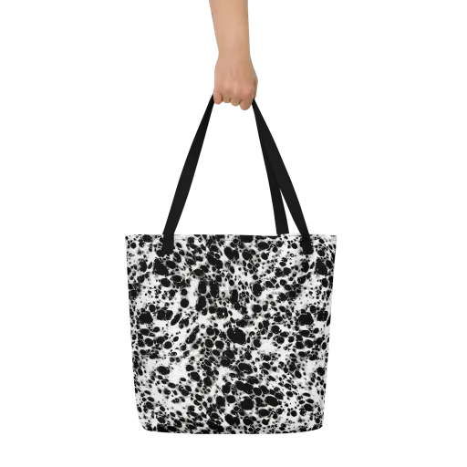 Obsidian Foam on a Large Tote Bag W/ Pocket