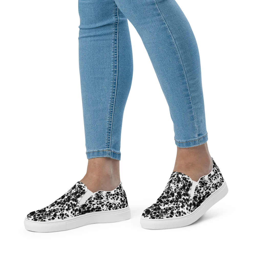 Obsidian Foam on Women's Slip-On Canvas Shoes — Front