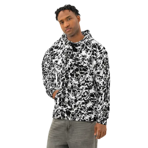 Obsidian Foam on a Cotton Hoodie