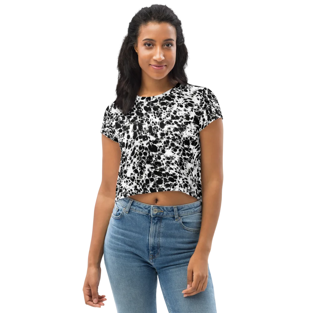 Obsidian Foam on Crop Tee — Front