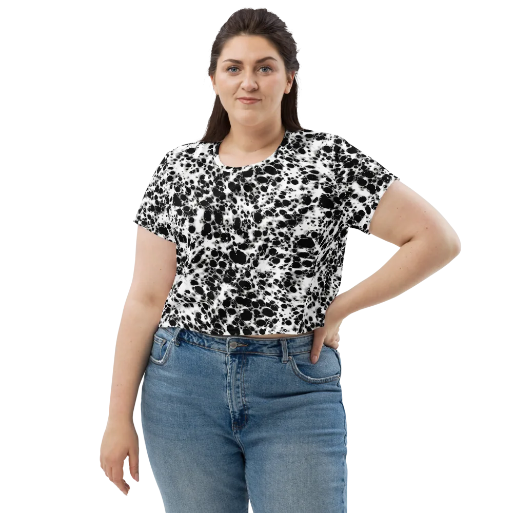 Obsidian Foam on Crop Tee — Front